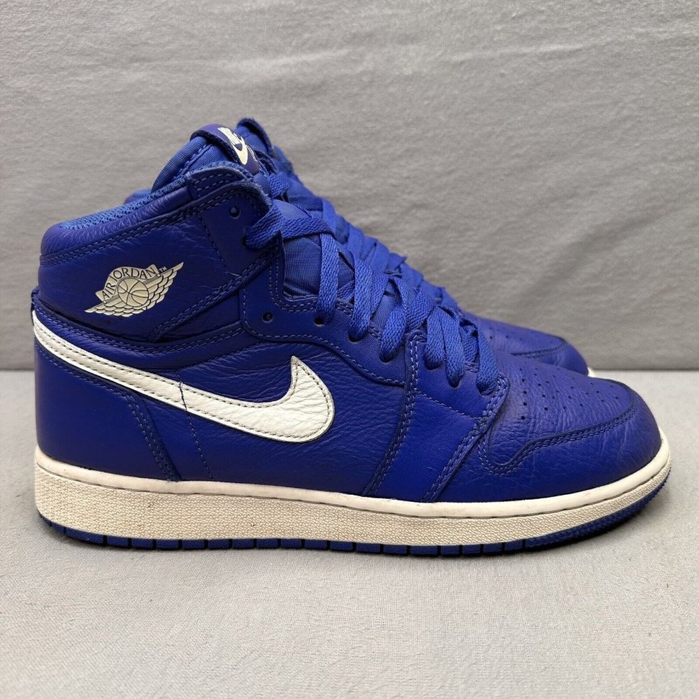Jordan Women’s High-Top Sneakers in Royal Blue and White